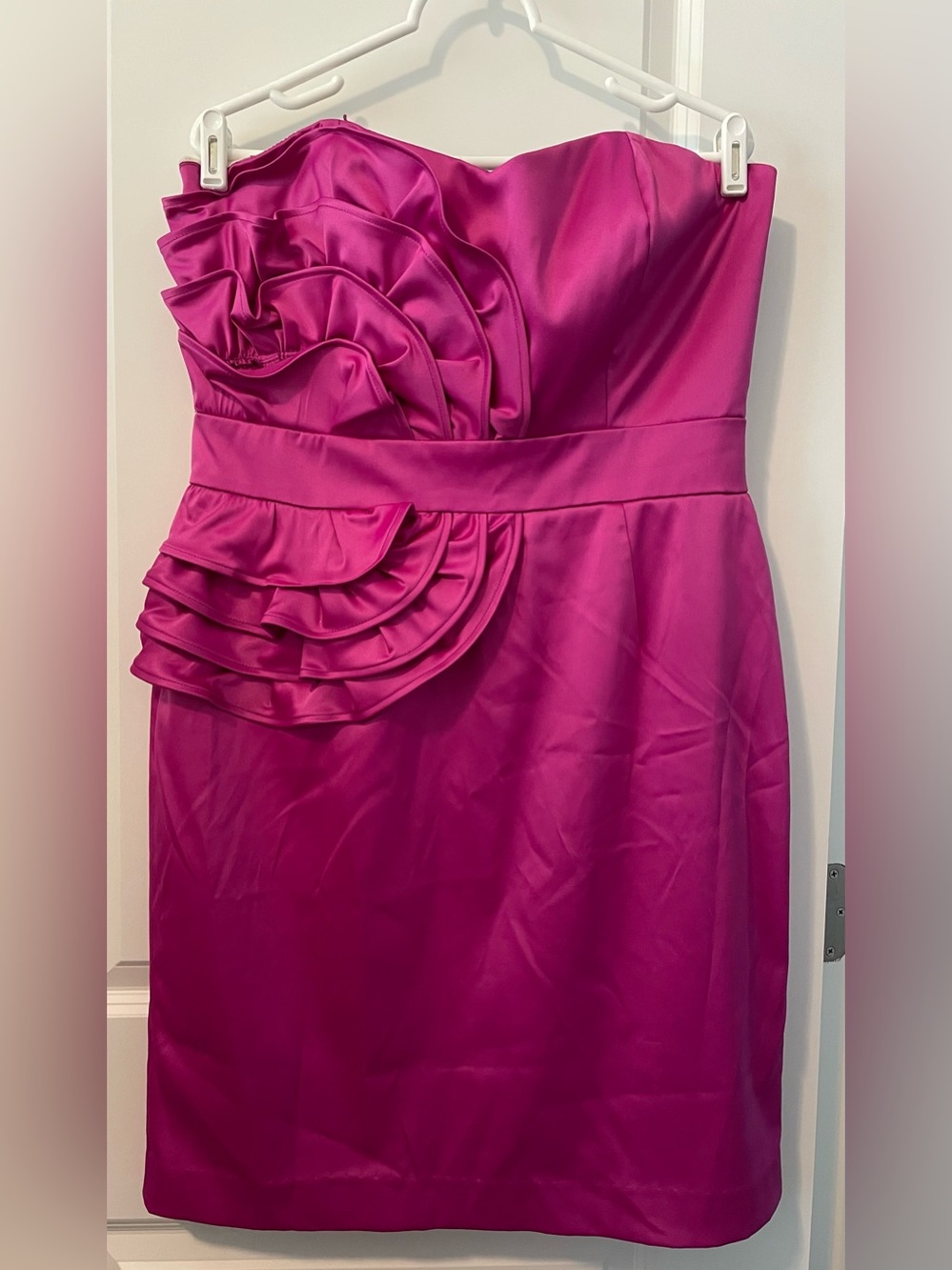 Collection Dress Barn Strapless Cocktail Dress in Bright Fuchsia